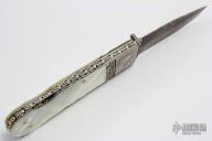 Damascus and Pearl Lockback