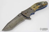 Snap Flipper - Damascus and Mammoth Ivory