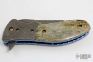 Snap Flipper - Damascus and Mammoth Ivory