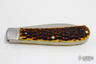 Peach Seed Jigged Antique Bone Tribal Spear (TB612010 154-CM)