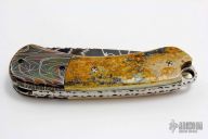 Damascus and Mammoth Ivory Linerlock