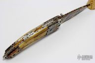 Damascus and Mammoth Ivory Linerlock