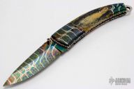 Damascus and Mammoth Ivory Linerlock