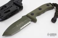 103-2GR Currahee T/E Green Serrated