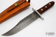 Damascus Bowie with Sheath