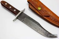 Damascus Bowie with Sheath
