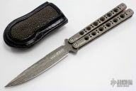 Model 42-101 Balisong Damascus - Gold Class