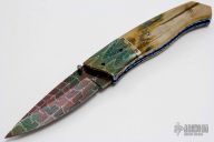Damascus and Mammoth Ivory Linerlock