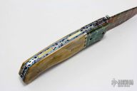 Damascus and Mammoth Ivory Linerlock