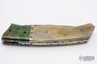 Damascus and Mammoth Ivory Linerlock