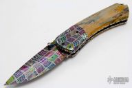 Damascus and Mammoth Ivory Linerlock