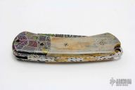 Damascus and Mammoth Ivory Linerlock