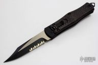 137-2T-LS Cobra Bowie - Black Tactical Serrated / LSCF