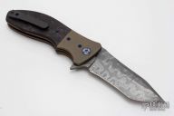 Snap Tanto Flipper - Damascus Blade