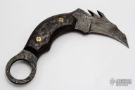 Custom Karambit - Damascus and Carbon Fiber
