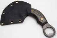 Custom Karambit - Damascus and Carbon Fiber