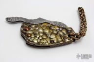 Damascus and Bronze Friction Folder