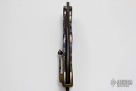 Raindrop Damascus and Flamed Titanium ANAX #025