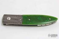BB 114 - Damascus and English Jade Linerlock