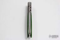 BB 114 - Damascus and English Jade Linerlock