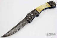 Damascus and Gold Lip Pearl Auto