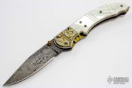 Damascus, Mokume and MOP Linerlock