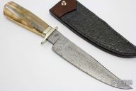 Walrus Ivory and Damascus Bowie