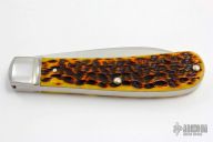 Peach Seed Jigged Antique Bone Tribal Spear (TB612010 154-CM)