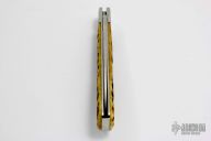 Peach Seed Jigged Antique Bone Tribal Spear (TB612010 154-CM)