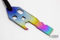 Flat Titanium GasBaby Pocket Pry Tool - Rainbow