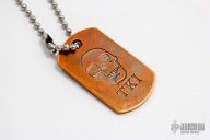 TKI Skull Dog Tag
