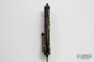 ANAX Blued Raindrop Damascus and Flamed Ti #010