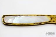 Damascus Desk Knife with Wooden Display