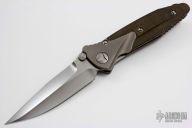 Socom Bravo Clip Point Satin - Green Canvas Micarta