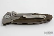 Socom Bravo Clip Point Mirror - Green Canvas Micarta