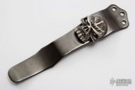 Sterling Silver Bad Intent Large Skull Knife Clip