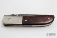Model 4 Liner Lock - Damascus and Ironwood