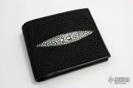 Stingray and Sharkskin Wallet with Zipper