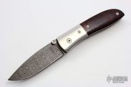 Small Model 4 Liner Lock - Damascus and Ironwood