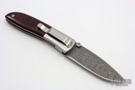 Small Model 4 Liner Lock - Damascus and Ironwood