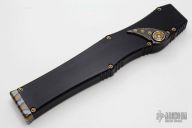 Halo V Custom - Bronzed Mirror Polished Tanto w/ Damascus