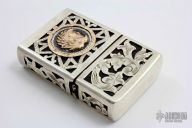 Engraved Sterling and Gold Lighter