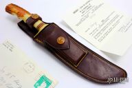 Model 4-7 - Pinned Stag & Heiser Brown Button Sheath