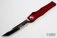 150-2RD Halo V T/E Red - Black Partial Serrations