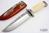 Ivory Fixed Blade - Engraved