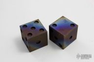 Flamed Titanium Dice (Pair) "UNDEAD DICE"