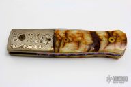 Linerlock Folder - Mokume and Sheep Horn