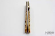 Linerlock Folder - Mokume and Sheep Horn