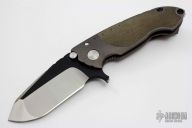 Solo Flipper - Bolstered Green Micarta Inlay