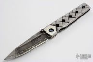 Carved Damascus Linerlock